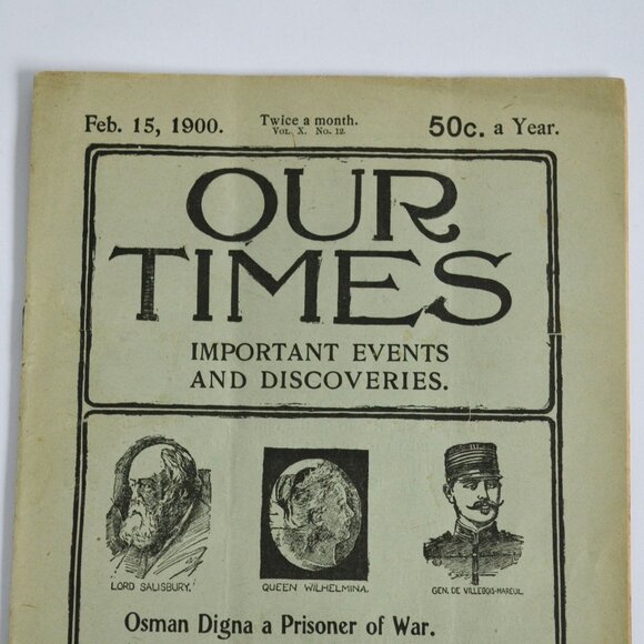 February 15 1900 Our Times Magazine Antique - Picture 2 of 6